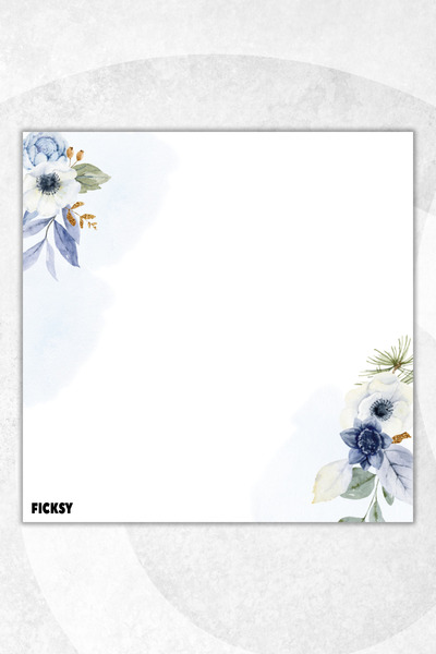 Ficksy Flower Memo Pad - 9*9 cm Size - 50 Sheets - Notepad - Memopad - Note Paper - to Do List - Notebook