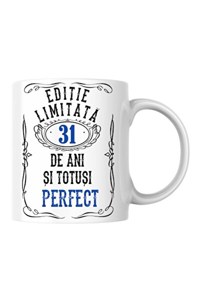 T&M Personalizare Cană personalizată - Ediție limitată 31 de ani și perfectă, albă, 330 ml