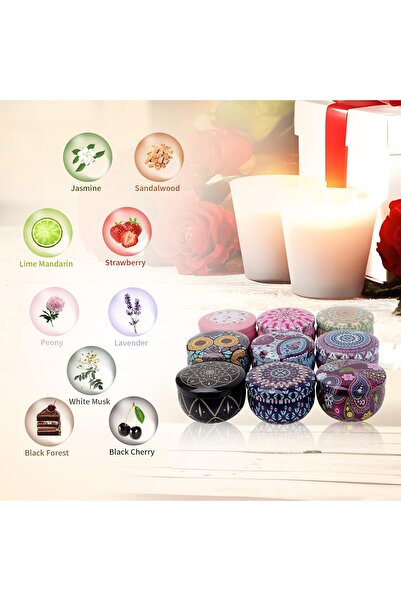Generic Soy Wax Aromatherapy Scented Candle Set, Portable, Long-lasting, 9 Pieces - SKY-TOUCH