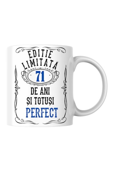 T&M Personalizare Cană personalizată - Ediție limitată 71 de ani și perfectă,...