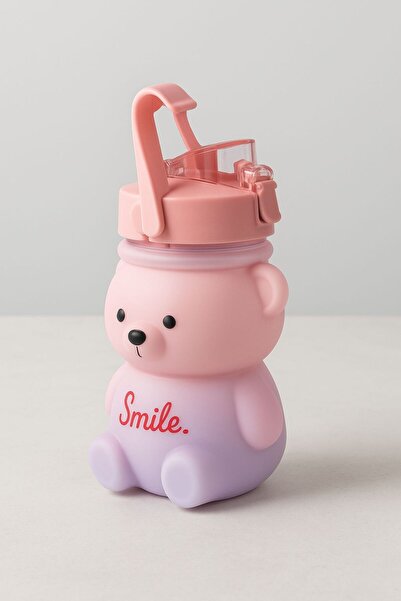 YzHome Teddy Bear Motivational Colorful Acrylic Water Bottle 1 Liter