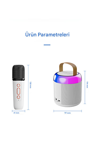 İmza MİKROFONLU KARAOKE SPEAKER HOPARLÖR BLUETOOTH RGD LEDLİ SES BOMBASI