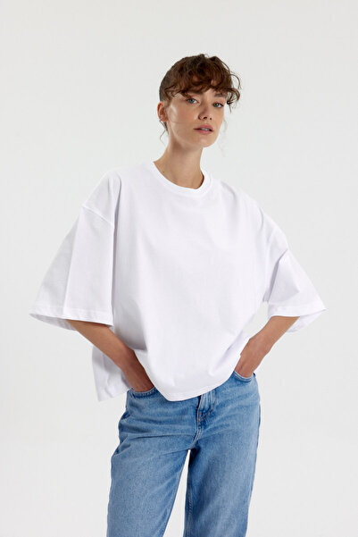 Simple Co. Esențial bumbac 100% supradimensionat tricou