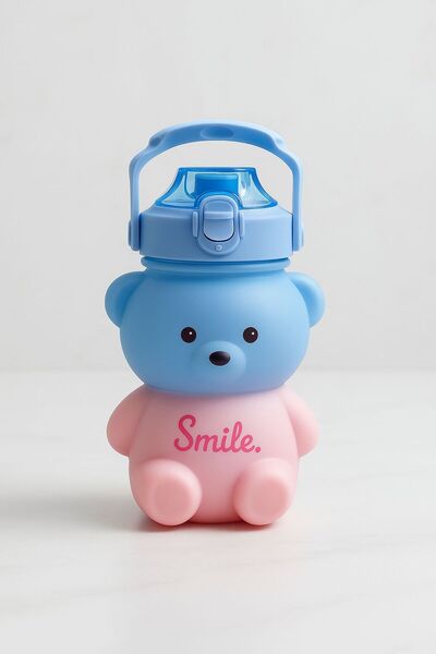 YzHome Teddy Bear Motivational Colorful Acrylic Water Bottle 1 Liter