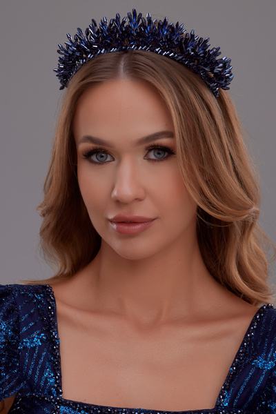 Hayalperest boncuk Coroană pentru femei Stella Crystal Stone, coroană de mire...