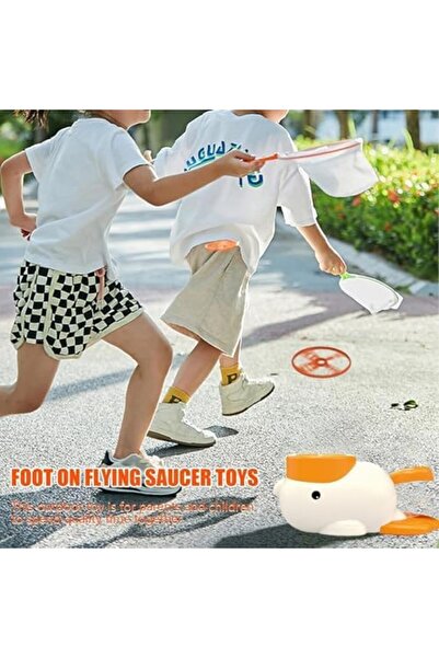 SKY TOUCH SKY-TOUCH Flying Disc Toy Rocket Launcher for Kids Ages 3-8, Duck Catch Game, Pop-up Frisbee Machine