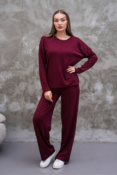 AGORATEKSTİL Set de îmbrăcăminte pentru femei din țesătură de cristal, cu dun...