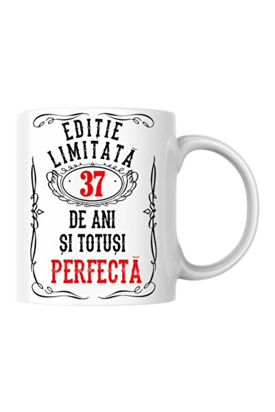 T&M Personalizare Cană personalizată - Ediție limitată, 37 de ani și perfectă, albă, 330 ml