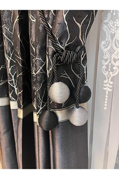 ÖzenEvim Συσκευή συλλογής κουρτινών κορνίζας Takmatik Μαύρο Γκρι Συσκευή σύνδ...