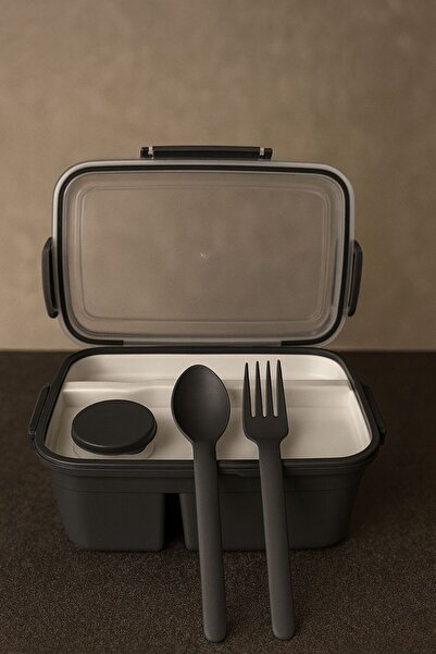 Se Yank Haus Lunch Box Plastic Lunch Box with Compartments and Sauce Bowl