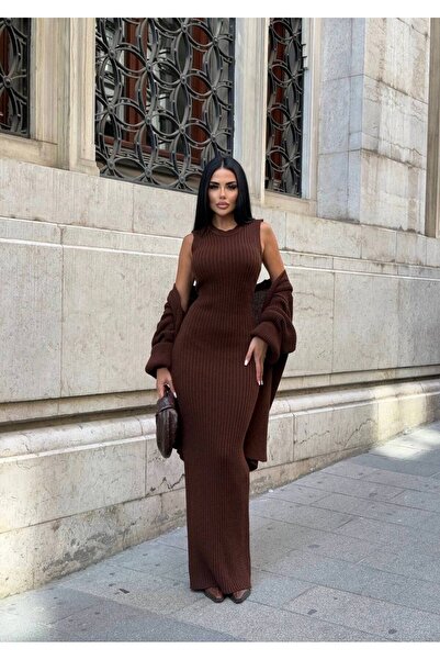 Friday Mood Γυναικείο Πλεκτό Φόρεμα Ζακέτα