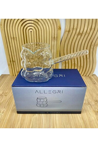 ORTAKÖY CENNETİ Cam Cezve Üzüm Desenlı Isıya Dayanıklı Borosilikat Cam Boncuk...