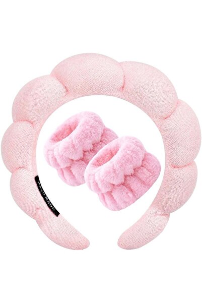 Mosh Spa Sponge Headband for Face Washing & Makeup (Pink)