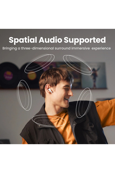 Ugreen HiTune H6 Pro Hybrid Active Noise-Cancelling Earbuds - White