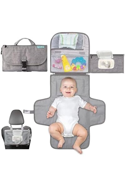 SKY TOUCH SKY-TOUCH Baby Portable Diaper Changing Pad, Waterproof Travel Change Pad, with Wipes Pocket, Smart