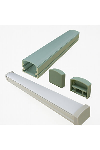 Ledarmy LED Kanal Profil Eloksallı Alüminyum 1 Metre 8117 Şeffaf Opak Pleksi ...