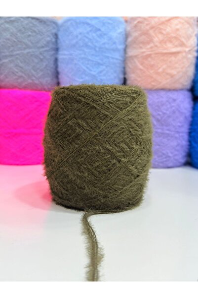DmrTuhafiye Tavşan Tüyü ip El Örgü İpi 200gr - Yeşil