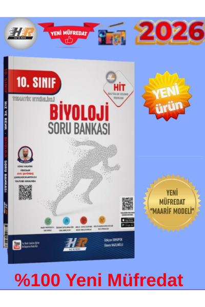 Ens Yayıncılık Hız ve Renk Hit 10.Sınıf Biyoloji %100 Yeni Maarif Müfredat Video Çözümlü Soru Bankası+Android Kalem