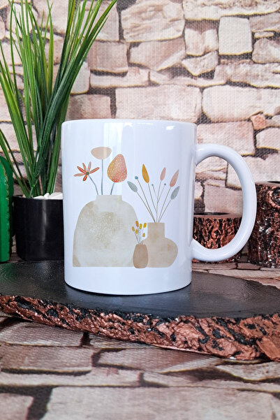giftkonsept Bohemian Flowers Printed Mug Cup