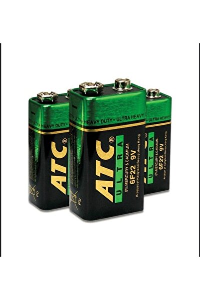 Genel Markalar ATC Ultra 6F22 9V Pil 3’lü Paket – Uzun Ömürlü ve Güçlü