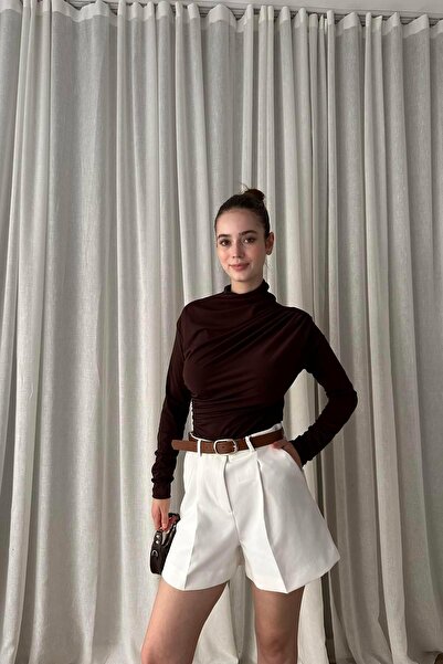 lizge giyim İKİ YAN DRAPELİ BLUZ