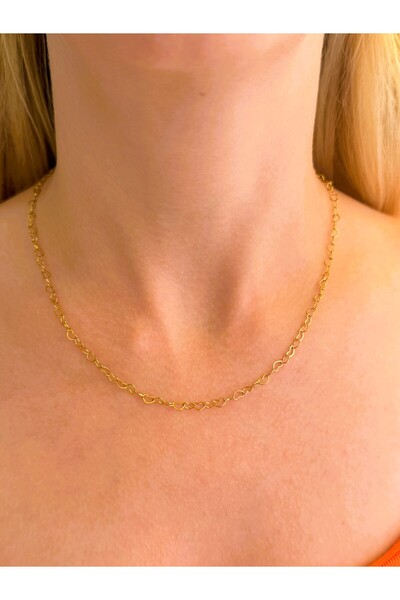 papatya aksesuar قلادة فولاذية بتصميم قلب مميز لا تفقد لونها