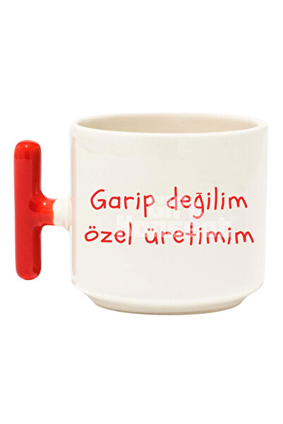 giftkonsept I'M Not Weird Printed Funny Red t Handle Latte Cup Mug