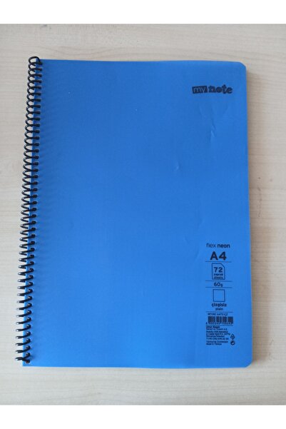 Tugrada My Note A4 72 Sheets Unlined Spiral Large Size Notebook - Practical f...