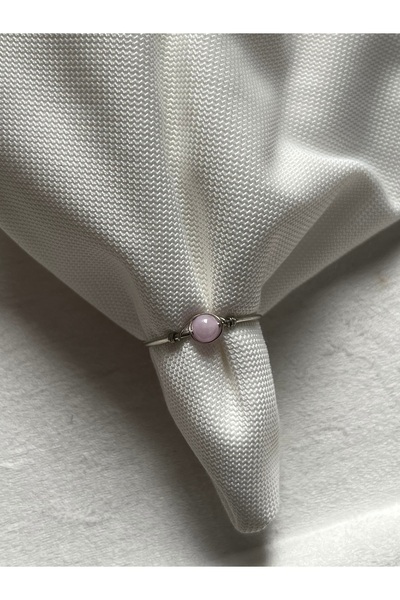 Pel Design خاتم من الفضة قابل للتعديل مرصع بحجر الكونزيت