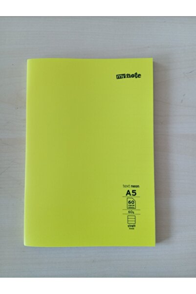Tugrada My Note Text Neon A5 60 Sheets Lined Small Notebook - for Lessons and...