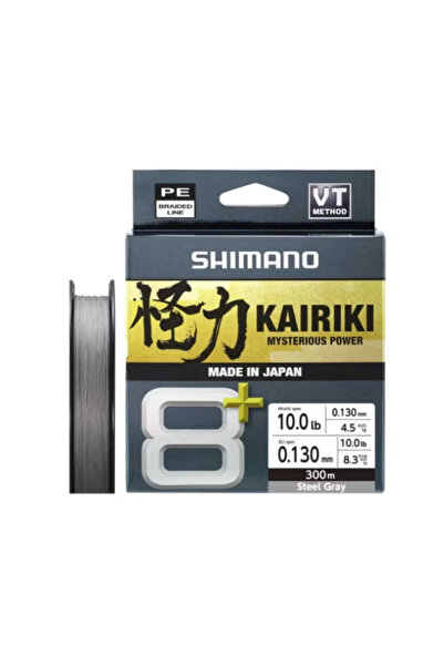 Shimano خيط صيد كايريكي 8+300 متر رمادي فولاذي