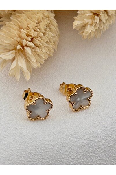 Siya Silver Kararmaz Çelik Minimal Çivi Model Yonca Küpe - Çocuk Küpesi 0,9 cm 4 Renk Seçeneği