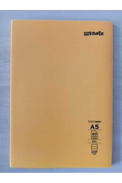 Turanyolu My Note Text Neon A5 60 Yaprak Çizgili Küçük Boy Defter – Ders ve Notlar İçin