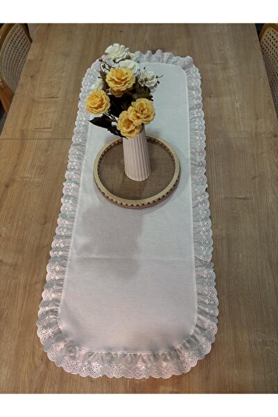 NURGİTA HOME 100% бавовна Duck Linen Fisto з рюшами Овальний бігунок (40x110)