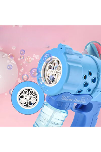 LUDIRO Pistol pentru Baloane de Sapun cu 6 Gauri, Ingeras, 18.5x8.5x17 Cm, Albastru