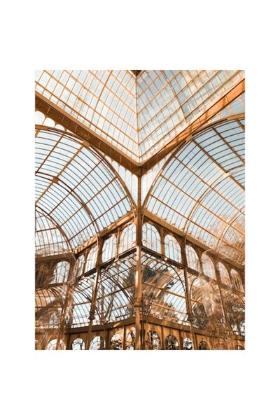 OEM Tablou Canvas, Arhitectura Peisaj urban sera colorata in auriu, 30 x 40 cm