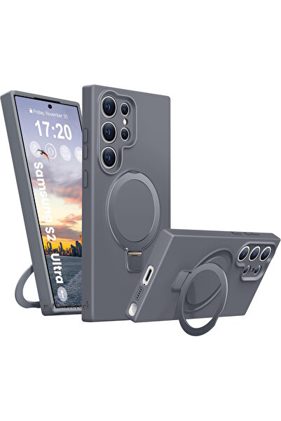 m.tk moveteck Samsung Galaxy S23 Ultra Kılıf Magsafe Halkalı Extra Standlı iç...