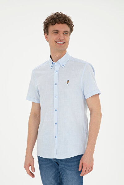 U.S. Polo Assn. Cămașă de bumbac cu mâneci scurte