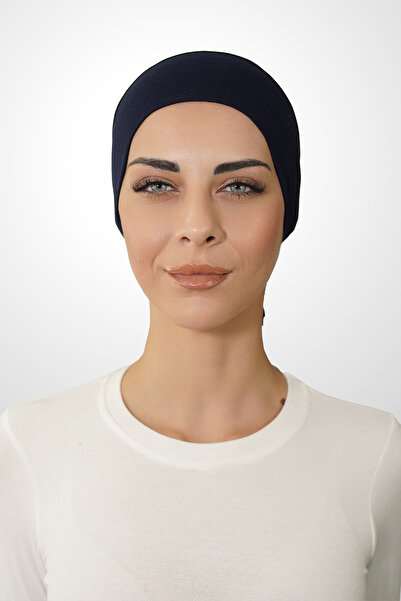 Şalcenneti.com قبعة مُكيفة ذات شبكة تسمح بالتهوية - بدون خياطة من الأمام، لون أزرق داكن للاستخدام اليومي والرياضي