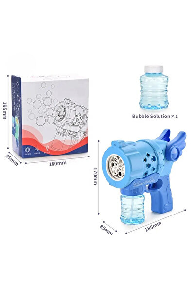 LUDIRO Pistol pentru Baloane de Sapun cu 6 Gauri, Ingeras, 18.5x8.5x17 Cm, Albastru