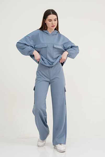 Le'sluette shadow of style Women's Pocket Detailed Soft Touch Top and Bottom Set