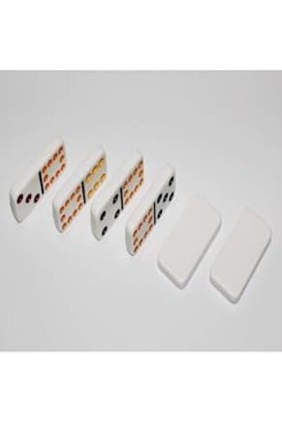 Generic Domino tile Games Iron Box Dominos Set Double 9 Color Dot Dominoes Set