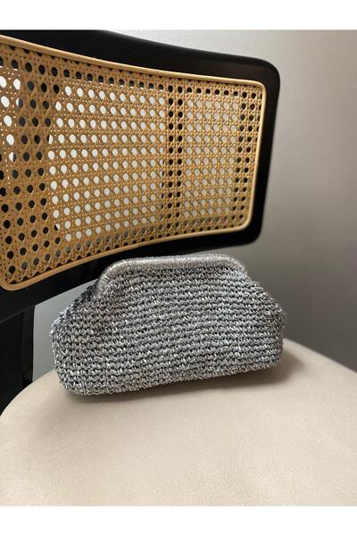 Knittingworld Metalik çanta, parlak çanta, şık çanta, abiye çanta, clutch çan...