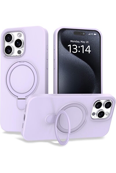m.tk moveteck Apple iPhone 16 Pro Kılıf Magsafe Halkalı Extra Standlı içi Kad...