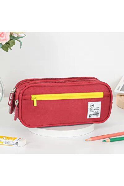 Meyra Accessories Champion Patterned Stylishly Designed Canvas Large Capacity Pencil Case Wallet Preschool Gift