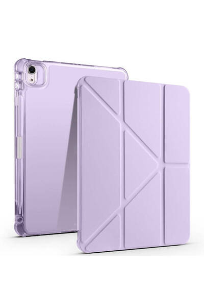 Canpay Purple Pu Leather iPad Case – Magnetic Cover with Pen Slot, 4-Angle Stand (iPad Air 11 2025 M3 Compatible)