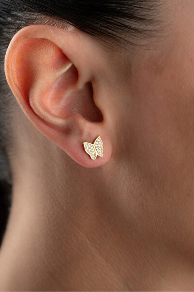 Silvano Jewelry 925 Ayar Gümüş Kelebek Küpe