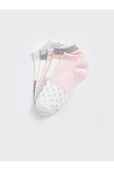 LC Waikiki Color Blocked Women's Booties Socks 5 Pack