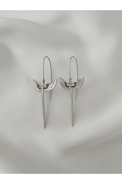 Zivazer Store Women's Steel Tarnish-Resistant Phoenix Sword-Shaped Steel Earrings