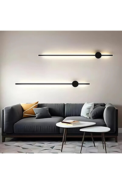 ETRONIK مصباح حائط LED حديث أسود اللون، شريط إضاءة طويل بسيط لغرفة النوم، غرف...
